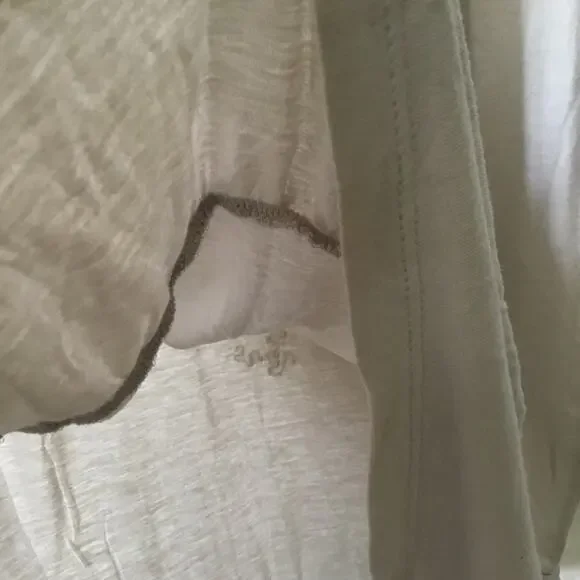 Club Monaco Light Gray Asymmetrical Sequined Top - Picture 9 of 14